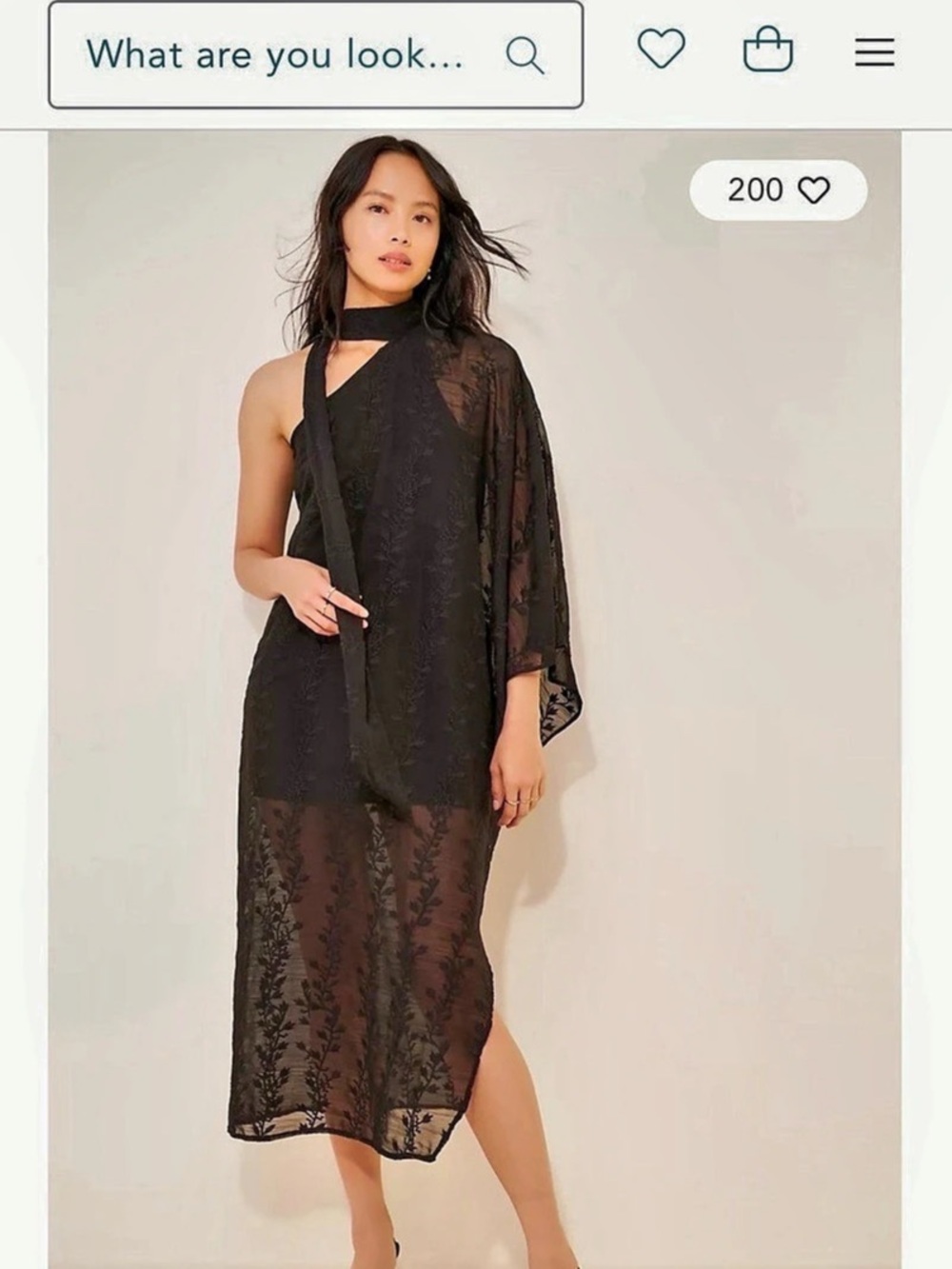 Anthropologie Black Floral Lace Maxi Dress Size Medium Like New